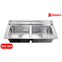 CHẬU RỬA INOX 2 HỘC KASSANI KD-204